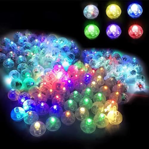 LED-Ballons Lichter,30 Stück Runde Superbright Ballon Lichter, Runde LED Ballons Lichter, Mini Led Ballonlichter Bunte, LED-Ballon-blinkende Party lichter, Geeignet für Geburtstag, Bar Dekoration von AOMiGT