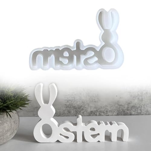 Silikonform Ostern, Silikonformen Gießformen Ostern, Frühling Osternhase Gipsformen zum Gießen, Ostern Silikon Gießform für Handwerk für DIY Osterdeko Handwerk AOOTUERL von AOOTUERL