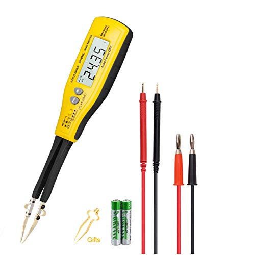 Digital SMD Messgerät AP-990C Smart Smd Tester Handdioden-Widerstandsmessgerät Smart Pinzette Digital-Multimeter Widerstand Kapazität 2 Pin mit Diodenprüfung+Auto Aus+Durchgangssummer+Batterietest von AOPUTTRIVER