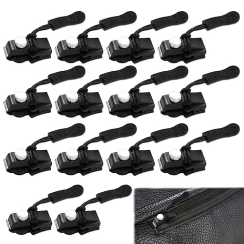 14 Pcs Reißverschluss Reparatur Set, Reißverschluss Zipper Reparatur Reißverschluss Kit Universal Instant Zipper Fix Sliding Teeth Screw Head, für Replacement Zip Slider for Jacket Backpack Luggage von AOUZOVLI