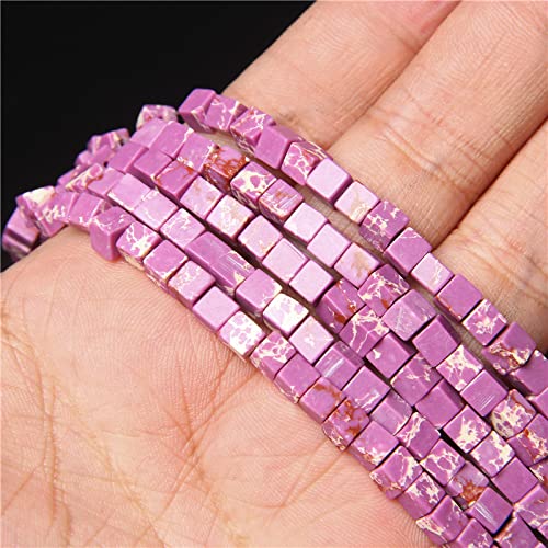 Natursteinperlen, Achat, lose Abstandshalter, Perlen für Schmuckherstellung, DIY, Halsketten, Ohrringe, Armband, Violett, Imperial, 8 mm (ca. 20 Stück) von AOWNE