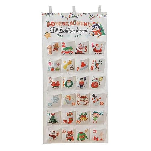 24 Advents kalender mit 2 Haken Dekorative Tapestry Wieder verwendbare Stoff taschen für Dekoration Geschenk beutel für Weihnachten von AOYEAH