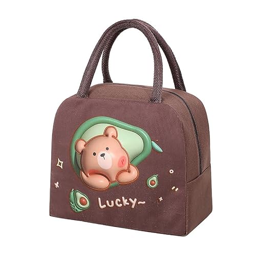 AOYEAH 3D Cartoon Lunch Picknick Tasche Thermische Lebensmittel tragbare Lunch Box funktionale Lebensmittel Picknick Bento Tasche für Frauen Kinder von AOYEAH