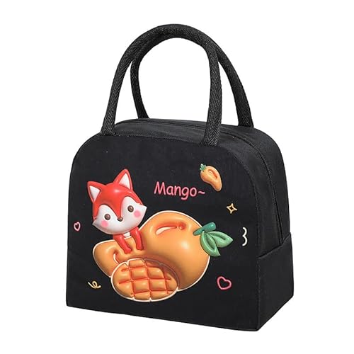 AOYEAH 3D Cartoon Lunch Picknick Tasche Thermische Lebensmittel tragbare Lunch Box funktionale Lebensmittel Picknick Bento Tasche für Frauen Kinder von AOYEAH