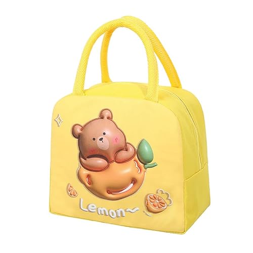 AOYEAH 3D Cartoon Lunch Picknick Tasche Thermische Lebensmittel tragbare Lunch Box funktionale Lebensmittel Picknick Bento Tasche für Frauen Kinder von AOYEAH