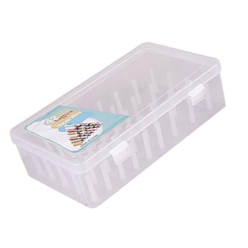 42 Spulen transparente Fadenspule Aufbewahrungsbox Fadenspule Organizer Etui für kleine, große Nähgarn, Spule Faden Spule von AOYUDJ