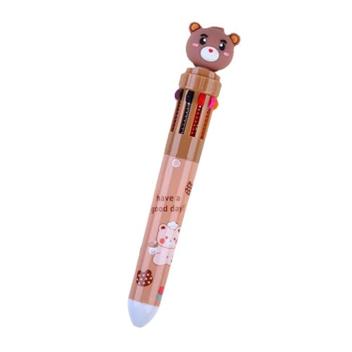 Lovely Bear Kugelschreiber, 10-in-1, einziehbarer Kugelschreiber, Büro, Schulbedarf, 0,5 mm, mehrfarbiger Stift für Schüler Lovely Bear Kugelschreiber, 10-in-1, einziehbarer Kugelschreiber, Büro, Schulbedarf, 0,5 mm, mehrfarbiger Stift für Schüler von AOYUDJ
