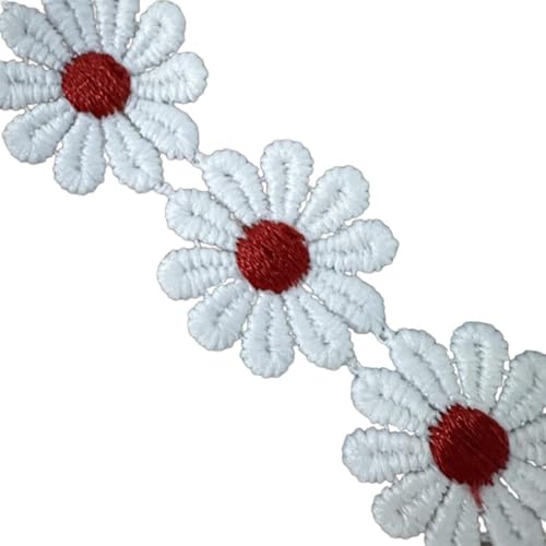 Spitzenband mit Blumenmuster, 25 mm breit, bestickte Applikation für Nähprojekte, Kleider, Kleidung, Verzierung, 91 cm Spitzenband mit Blumenmuster, 25 mm breit, bestickte Applikation für Nähprojekte, Kleider, Kleidung, Verzierung, 91 cm von AOYUDJ