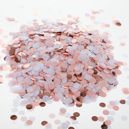 6000 STÜCKE Runde Konfetti, 1 cm / 0,39 Zoll Konfetti, Groß Confetti Mehrfarbig Tisch Konfetti zZurück zur Schule Konfetti für Hochzeit Geburtstag Valentinstag Baby Dusche Geburtstag Neujahr(rosa) von AOZUO