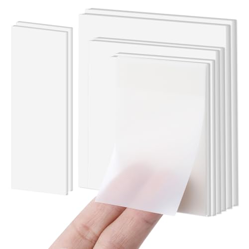 AOZUO 400 Blätter Transparente Haftnotizen, Vier Größen Durchsichtige Sticky Notes Transparent Wasserfest Clear Sticky Notes Durchsichtige für Schule Schulsachen Büro Zuhause Bibelkommentare von AOZUO