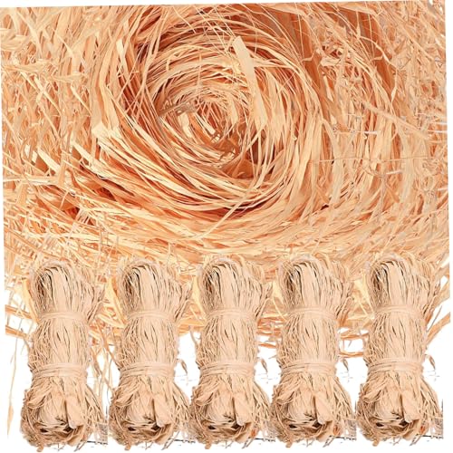 AOpghY 10pcs Raffia 50g natürliche Jute Raffia Band Stylish Crafts Raffia Gras Wiederbelebbares Geschenkpapier Shred Rotwein Dekorative DIY Füllungs Raffia von AOpghY