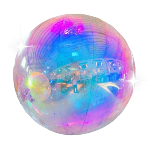 AOpghY Große glänzende Bälle aufblasbar, 19.7 '' Dia Intlosable Mirror Ball PVC Iridescent Ballons für Hochzeitsveranstaltungen für Geburtstagsfeier, Hofzubehör von AOpghY