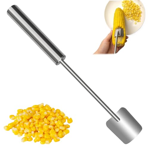 AOpghY Mais-Cob-Stripper Spatenförmiger Maisschäler Edelstahl 9,7 Zoll Mais Stripper mit hängenden Ende Handheld Maisschäler für Mais auf den COB-Küchenartikeln von AOpghY