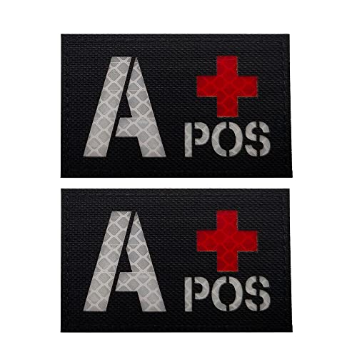 A POS-A+ Positive Blood Type Infrarot Ir Reflektierende Laser Cut Patches Applikationen Morale Tactical Militär DIY Emblem Armband Abzeichen Dekorativer Patch von APBVIHL