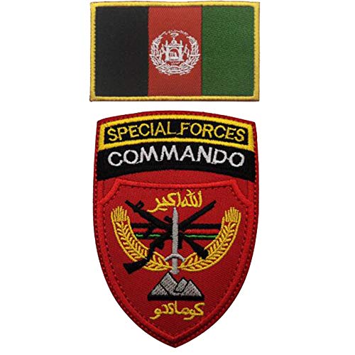 Afghanistan Special Forces Commando Flag Stickerei Patch Militär Taktische Morale Abzeichen Emblem Applikation Verschluss Klettverschluss von APBVIHL