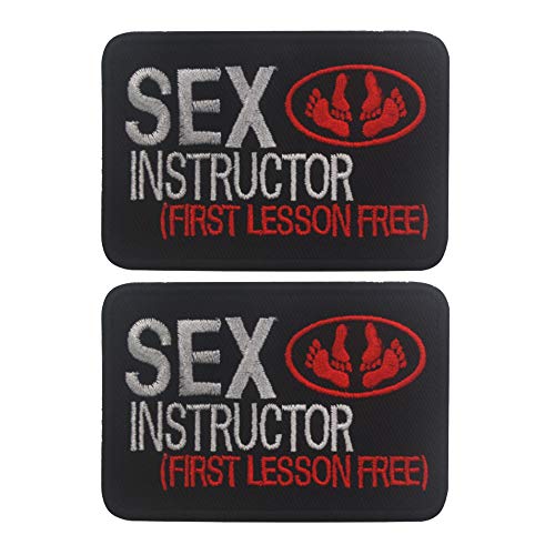 Aufnäher, bestickt, Motiv: Sex Instructor First Lesson von APBVIHL