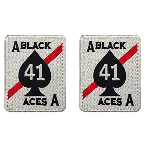 Black Aces A 41 Applikation Patches, lustige süße bestickte Applikationen, taktisches Militär-Armband, Kampfabzeichen, Aufnähen, Stoff, dekorativer Aufnäher von APBVIHL