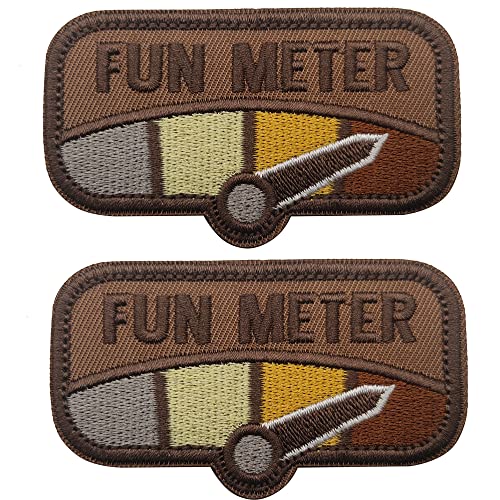 Fun Meter Bestickte Applikationen Nähen Patch Emblem Abzeichen Morale Taktische Militär Patch Klettverschluss Rückseite von APBVIHL