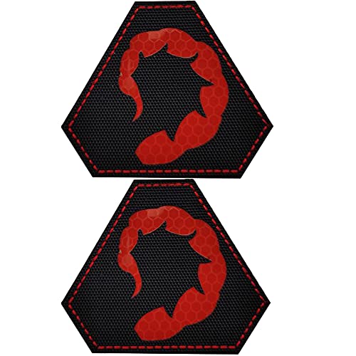 IR Infrarot Reflektierender Patch Red Skorpion Tail Tactical Moral Touch Fastener Patches Applikationen Emblem Abzeichen von APBVIHL