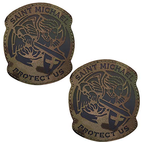 IR Infrarot reflektierender Schutzengel St. Michael Protect Us moderne Patches Taktische Moral Militär Emblem Abzeichen Haken und Schleife dekorative Applikationen von APBVIHL