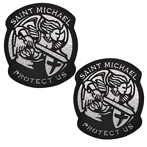 IR Infrarot reflektierender Schutzengel St. Michael Protect Us moderne Patches Taktische Moral Militär Emblem Abzeichen Haken und Schleife dekorative Applikationen von APBVIHL