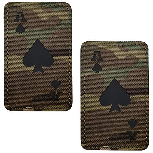 IR Reflektierende Aufnäher Applikationen Pik-Ass Tod Dead Card Spielkarten Embleme Abzeichen Taktische Militärmoral Dekorative Kleidung Nähen Patch von APBVIHL