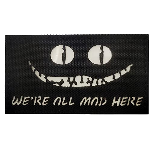 Infrarot Ir Reflektierende, lasergeschnittene Flicken Applikationen Moral Taktische Militär DIY Emblem Armband Abzeichen Dekorativer Patch We are all mad Here von APBVIHL