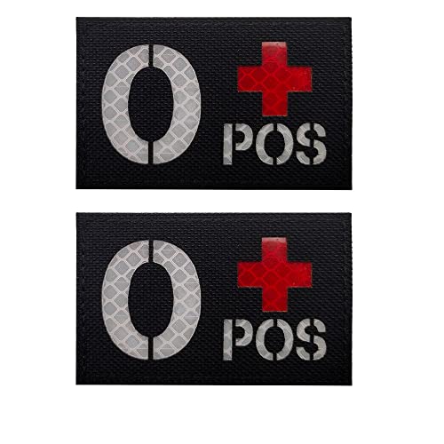 O POS O+ Positive Blood Type Infrarot IR Reflektierende Laser Cut Patches Applikationen Morale Tactical Militär DIY Emblem Armband Abzeichen Dekorativer Patch von APBVIHL