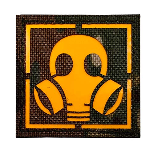 Reflektierende Aufnäher für Biohazard Gasmaske, Emblem, leuchtend, dunkles Abzeichen zum Nähen von APBVIHL