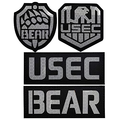 Russland Flucht aus Tarkov USEC Bär IR Infrarot Reflektierende Applikationen Patches Taktische Militärmoral Embleme Abzeichen Nähen Patch von APBVIHL