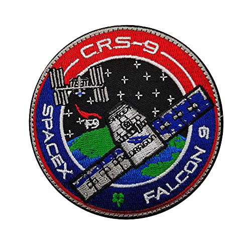 Spacex Falcon 9 Dragon CRX Aufnäher, bestickt, Applikationen, Dekoration, Aufnäher, Set von APBVIHL