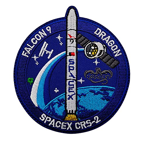 Spacex Falcon 9 Dragon CRX Aufnäher, bestickt, Applikationen, Dekoration, Aufnäher, Set von APBVIHL