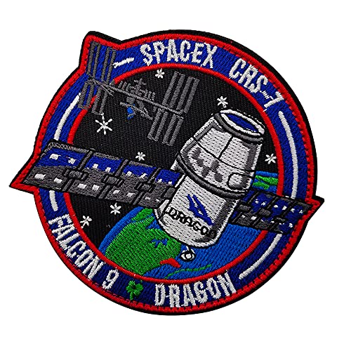 Spacex Falcon 9 Dragon CRX Aufnäher, bestickt, Applikationen, Dekoration, Aufnäher, Set von APBVIHL