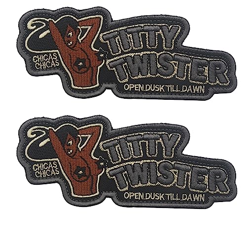 Titty Twister Chicas Bestickte Applikation Patches, Open Dusk Till Dawn Lustige Stoff Stickerei Applikationen Taktische Militär Moral Emblem Abzeichen Motorrad Biker Patch von APBVIHL