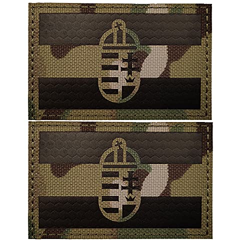 Ungarn-Flagge Reflektierende Patches, IR Infrarot Ungarische Flaggen Taktische Militär Moral Abzeichen Applikationen von APBVIHL