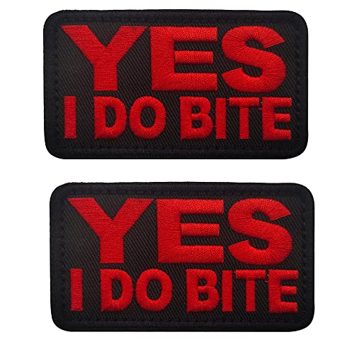 Yes I Do Bite Applique Patches Dekorative bestickte Applikation Patches Hakenverschluss Nähen Applikationen Taktische Militär Moral Embleme Abzeichen von APBVIHL