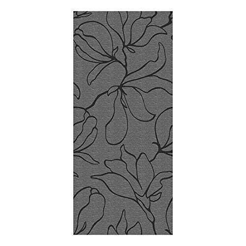 APELT 4887_90x90_89 Mitteldecke "Jaquard Magnolie", grau / anthrazit von APELT