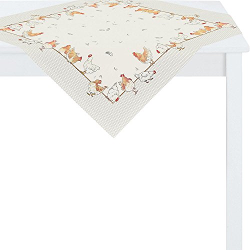 Apelt Tischdecke, Baumwolle, Creme, 90 x 90 x 0.5 cm von APELT