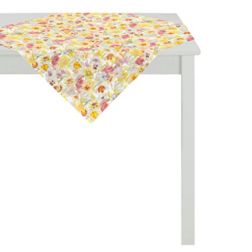 Apelt Tischdecke, Polyester-Baumwolle, Gelb/bunt, 88 x 88 x 0.5 cm von APELT