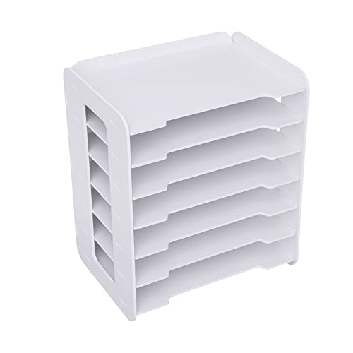 7 Tier Schreibtisch-Papier-Organizer, PVC Schreibtisch Organizer Ablagefächer, Dokumentenablage Organizer, Aufbewahrung, Papierregale, Briefablage, Aktensortierer für Büro bedarf Dokumentenablage von APETX