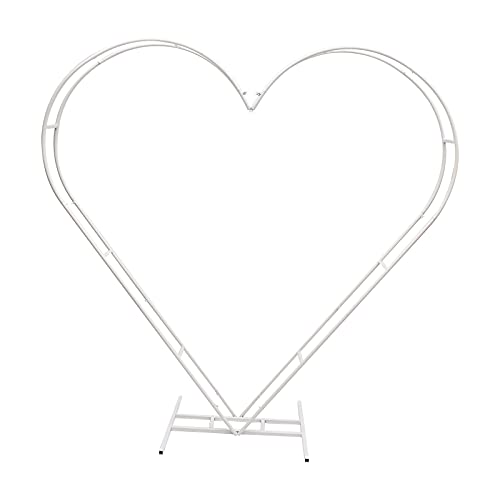 Herz Hochzeitsbogen, Herz Ballon Bogen Kit, Metall Arch Stand Hochzeit Blumen, für Hochzeit, Hochzeits Hintergrund Deko, Geburtstagsfeier, Jubiläum,Weiß,2.05m von APETX