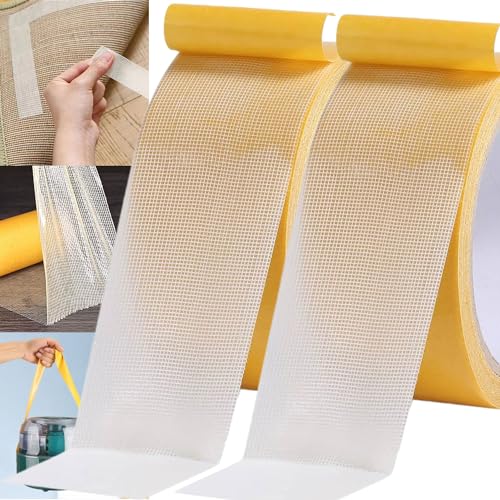 APICORT 2 Rolls Doppelseitiges Klebeband Extra Stark - 3cm x 20m teppichklebeband, Einfach zu Schneiden und zu Entfernen - Ideal für Teppich, Foto, Wand, Küche, Zuhause, Schule, Auto oder Outdoor von APICORT