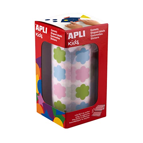 APLI Kids 19236 Gummiband, mehrfarbig, Pastellfarben, Aufkleber mit permanentem Klebstoff, ideal für Schulen/Kindergärten oder Werkstätten. von APLI Kids