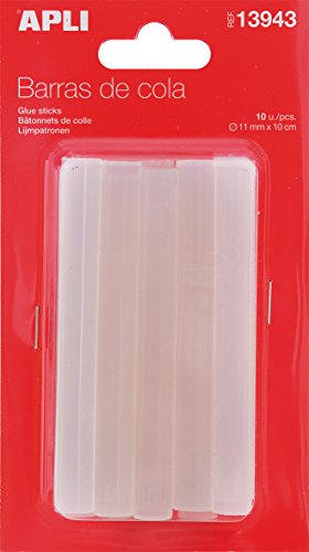 APLI 13943 – Nachfüllpackung für Heißklebepistole – 10 Klebestifte Ø 11 mm x 10 cm. von APLI