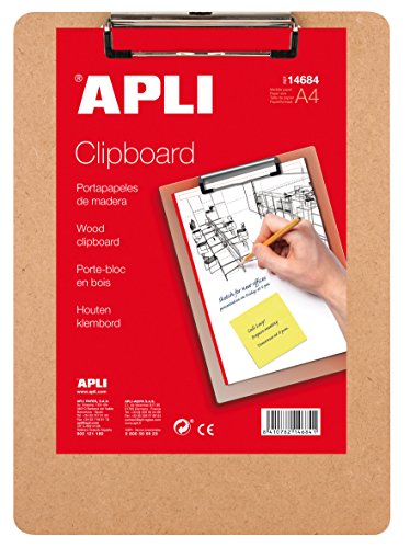 APLI 14684 - Clipboard aus Holz, A4 von APLI