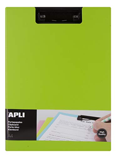 APLI 17207 - Clipboard mit Klappe Premium Grün A4 von APLI