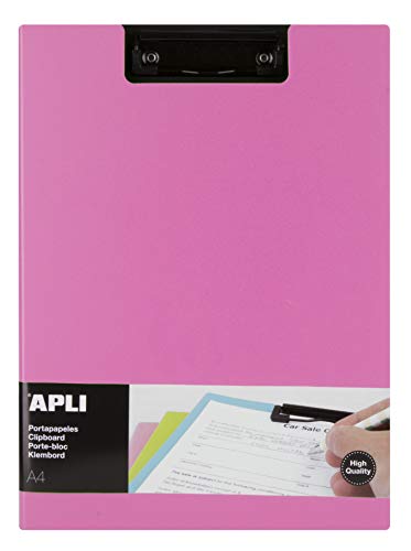 APLI 17208 - Clipboard mit Klappe Premium Rosa A4 von APLI