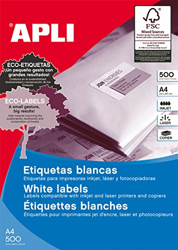 APLI 1777 Permanent-Etiketten, 52,5 x 21,2 mm, 500 Blatt APLI 1777 Permanent-Etiketten, 52,5 x 21,2 mm, 500 Blatt von APLI
