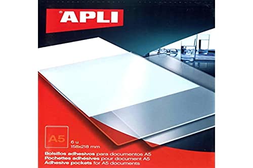 APLI 2576 - selbstklebende Taschen A5 6 u, 158 x 218 mm von APLI