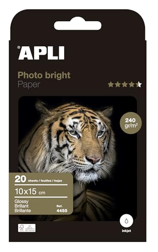 Agipa Fotopapier, 10 x 15 cm, 20 Blatt, 240 g von APLI